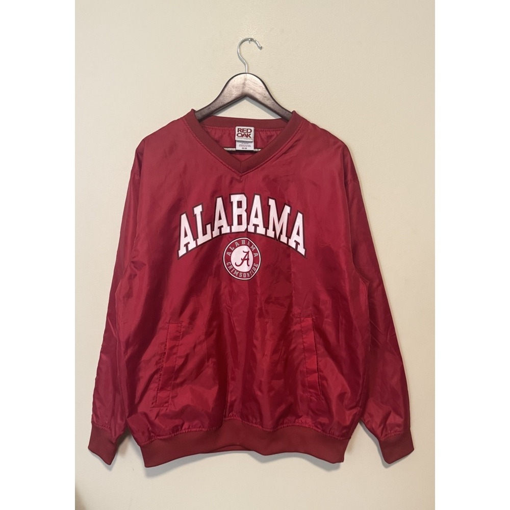 Alabama Crimson Tide Mens M  Windbreaker Jacket UA Pullover V-Neck by Red Oak